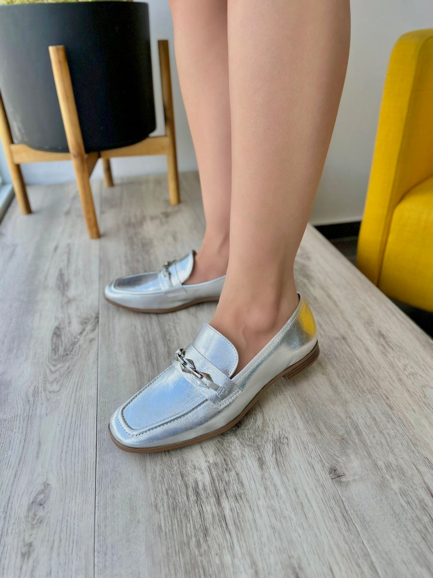 Ofelia silver loafer - Stela The Shoetique