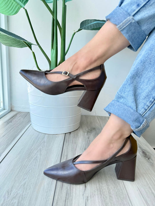 Alberta dark brown - Stela The Shoetique