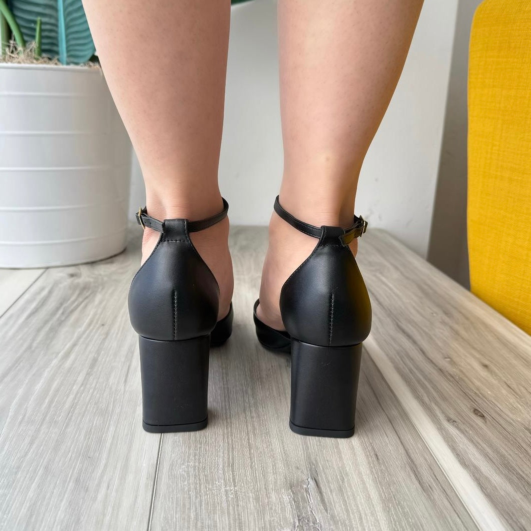 Fela black heel 7,8 - Stela The Shoetique