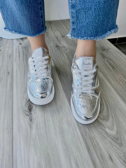 Pam silver sneaker 6,8 - Stela The Shoetique