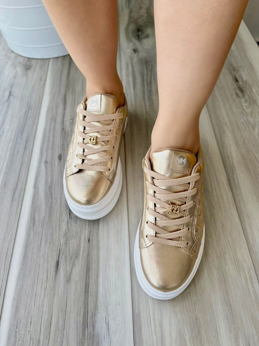Nika gold sneaker 6,7 - Stela The Shoetique