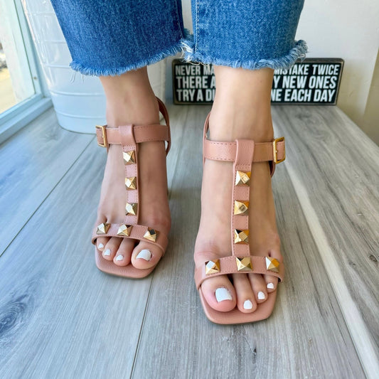 Athena beige heel - Stela The Shoetique