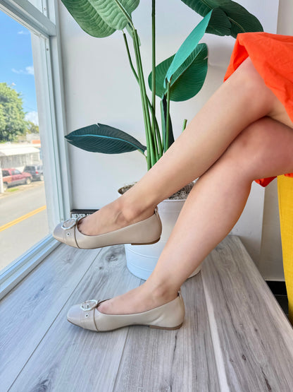 Antonella beige ballerina - Stela The Shoetique