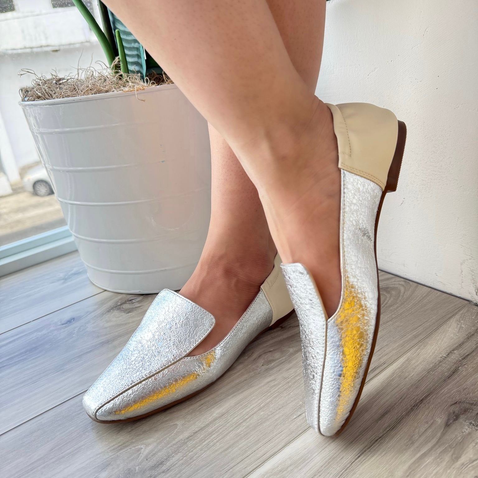 Dani silver loafer - Stela The Shoetique