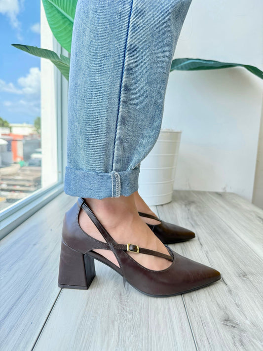 Alberta dark brown - Stela The Shoetique