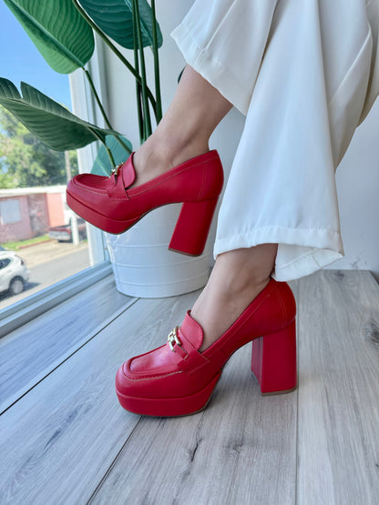 Venus red Loafer- 6,10,11 - Stela The Shoetique