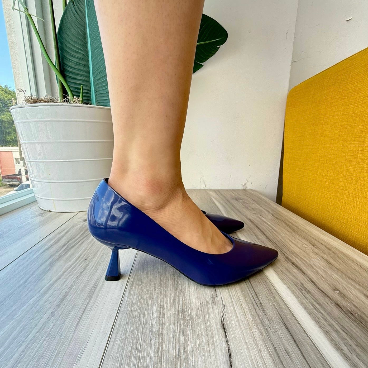 Karly navy heel 7,8 - Stela The Shoetique