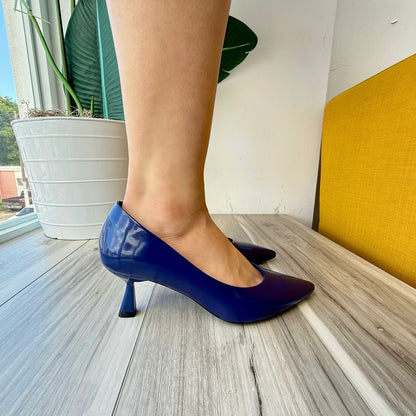 Karly navy heel 7,8 - Stela The Shoetique