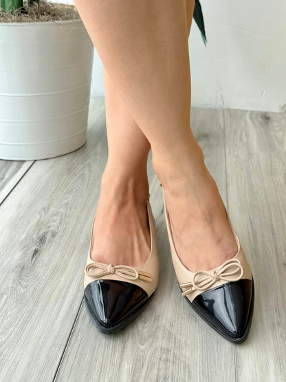 Pietri beige black - Stela The Shoetique