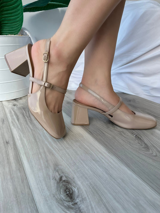 Heidi beige heel 7,8 - Stela The Shoetique