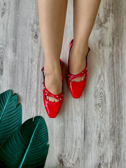 Kiki red heel size 7 - Stela The Shoetique