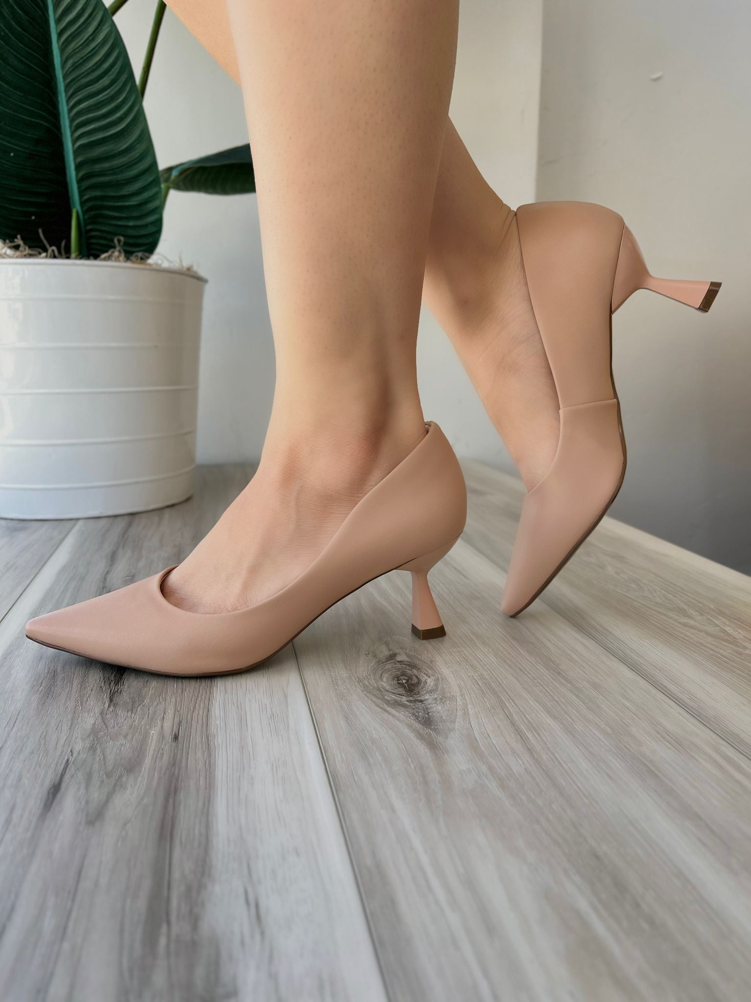Karly beige heel 8 - Stela The Shoetique