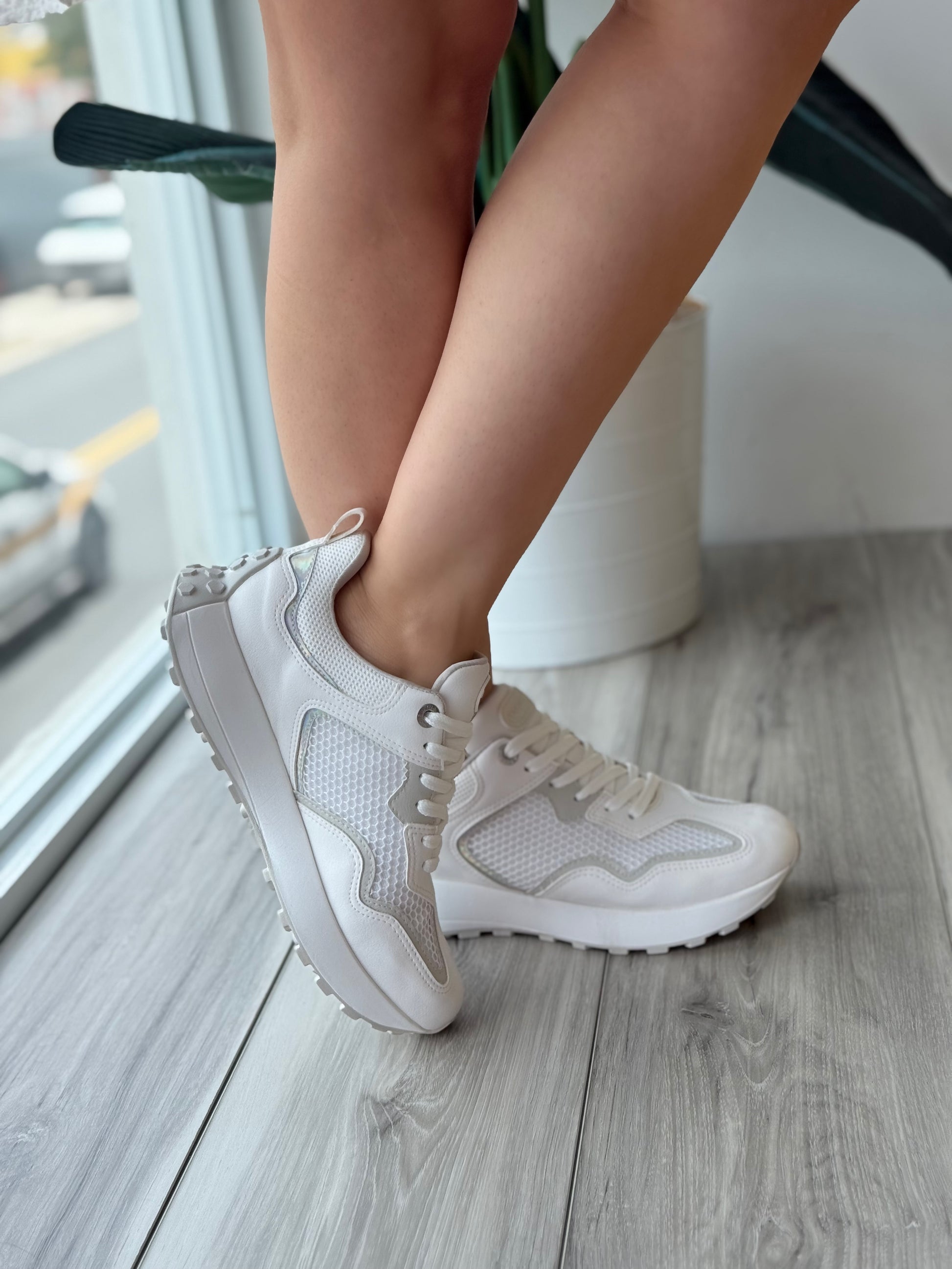 Valentin White Sneaker - Stela The Shoetique