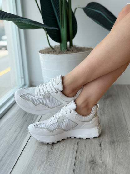 Valentin White Sneaker - Stela The Shoetique