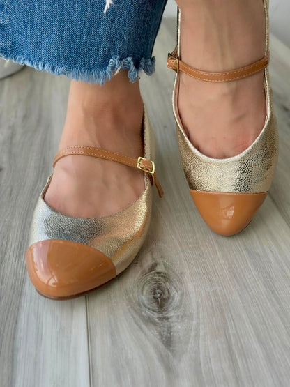 Natty gold ballerina 8 - Stela The Shoetique