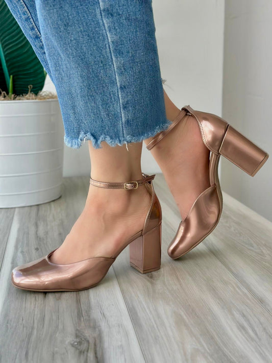 Steph bronze heel 9,10 - Stela The Shoetique