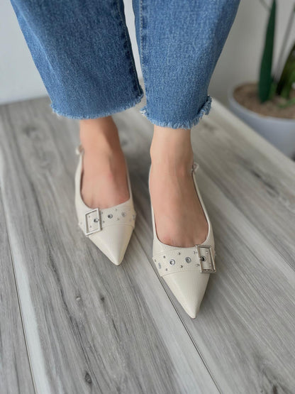 Polo off white slingback - Stela The Shoetique