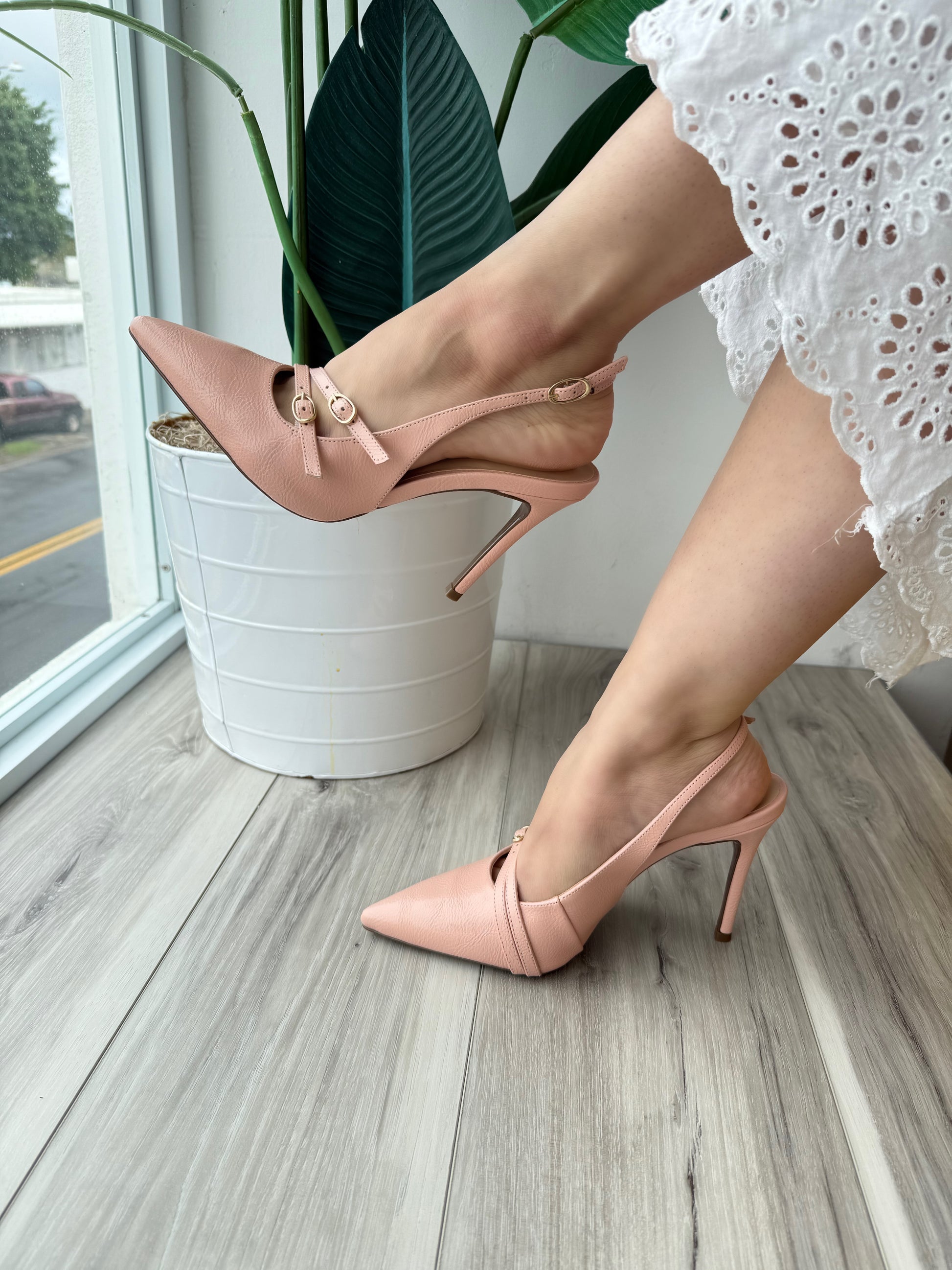 Cecilia pink heel 7,8 - Stela The Shoetique