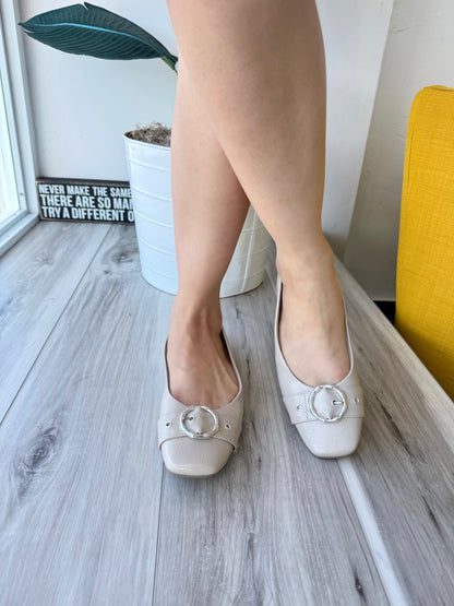 Antonella beige ballerina - Stela The Shoetique