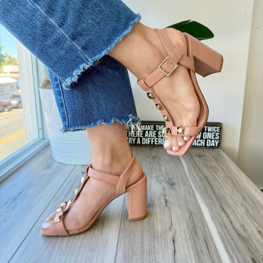 Athena beige heel - Stela The Shoetique