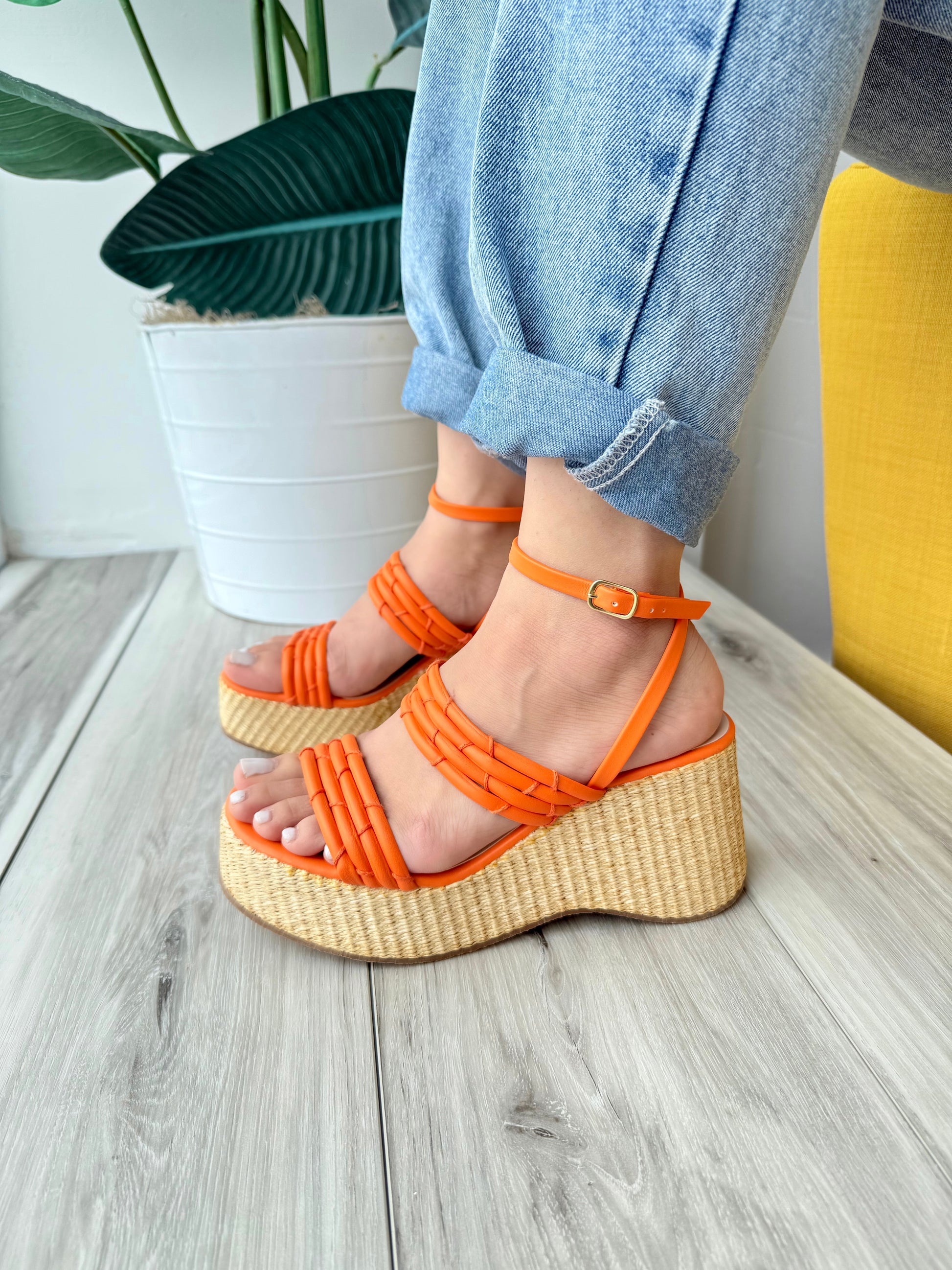 Elena orange 5,6,7,9 - Stela The Shoetique