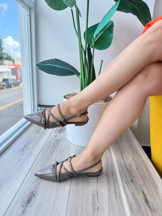 Gaby grey slingback 7,8 - Stela The Shoetique