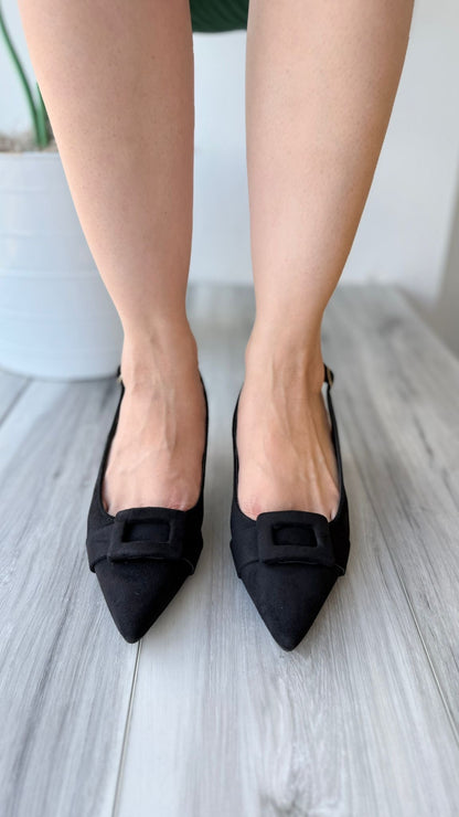 Almina black heel