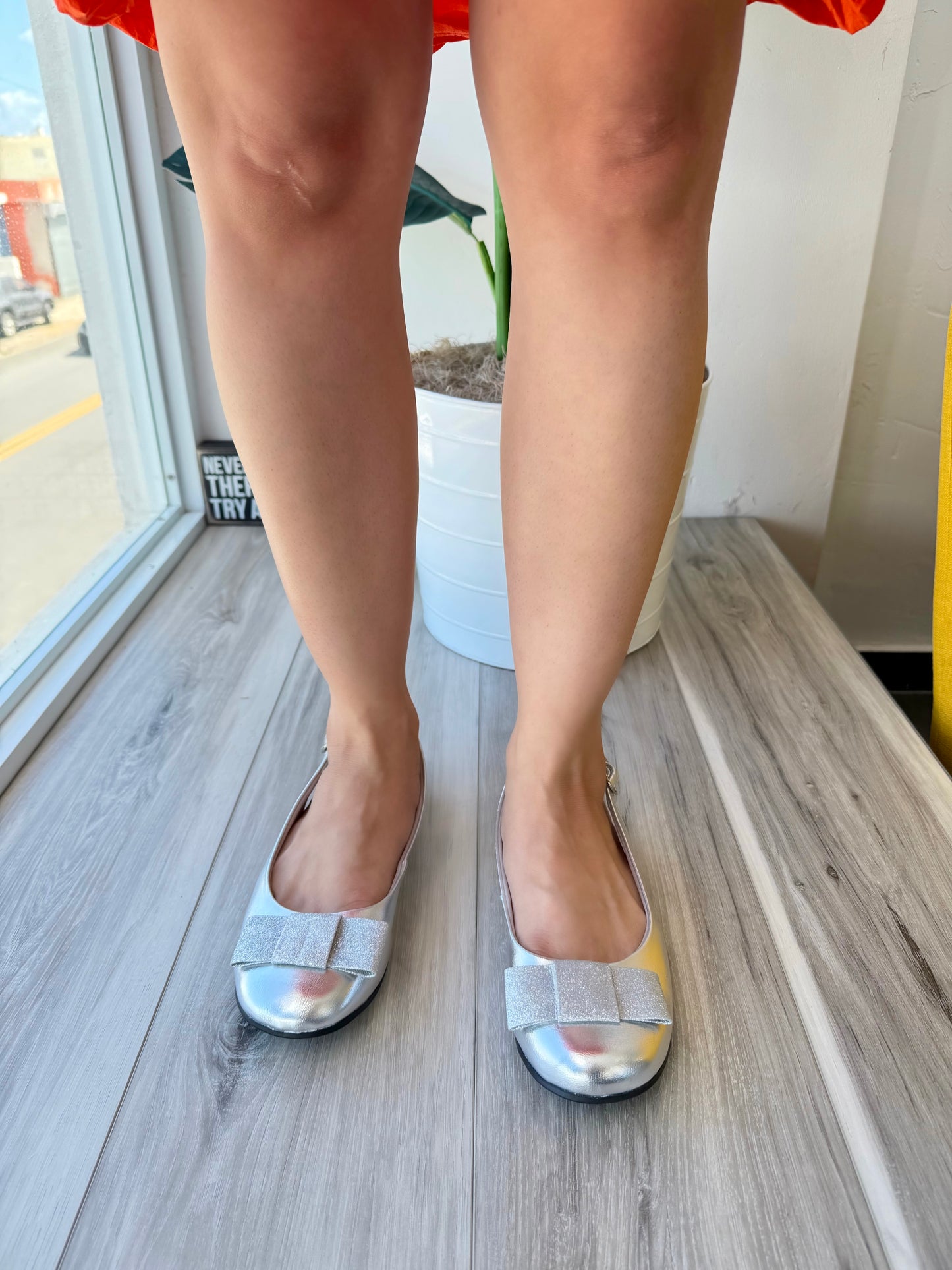 Rossie silver slingback 5,7,8 - Stela The Shoetique