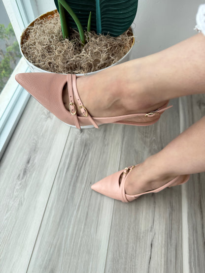 Cecilia pink heel 7,8 - Stela The Shoetique