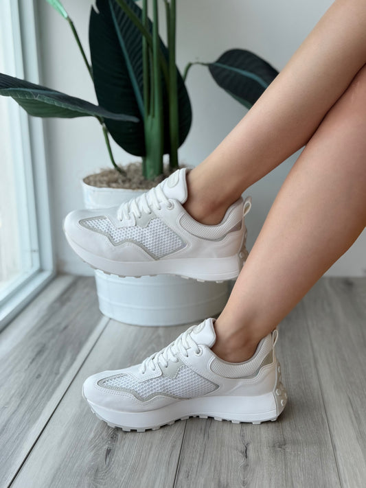 Valentin White Sneaker - Stela The Shoetique