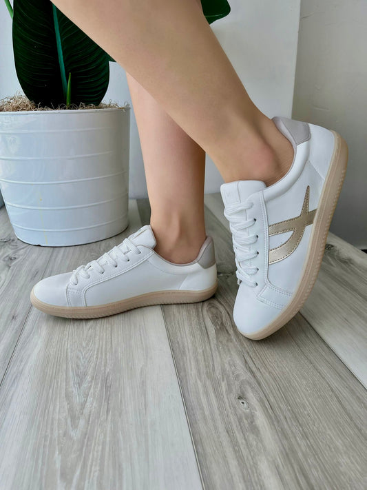 Alejo white gold sneaker 7 - Stela The Shoetique