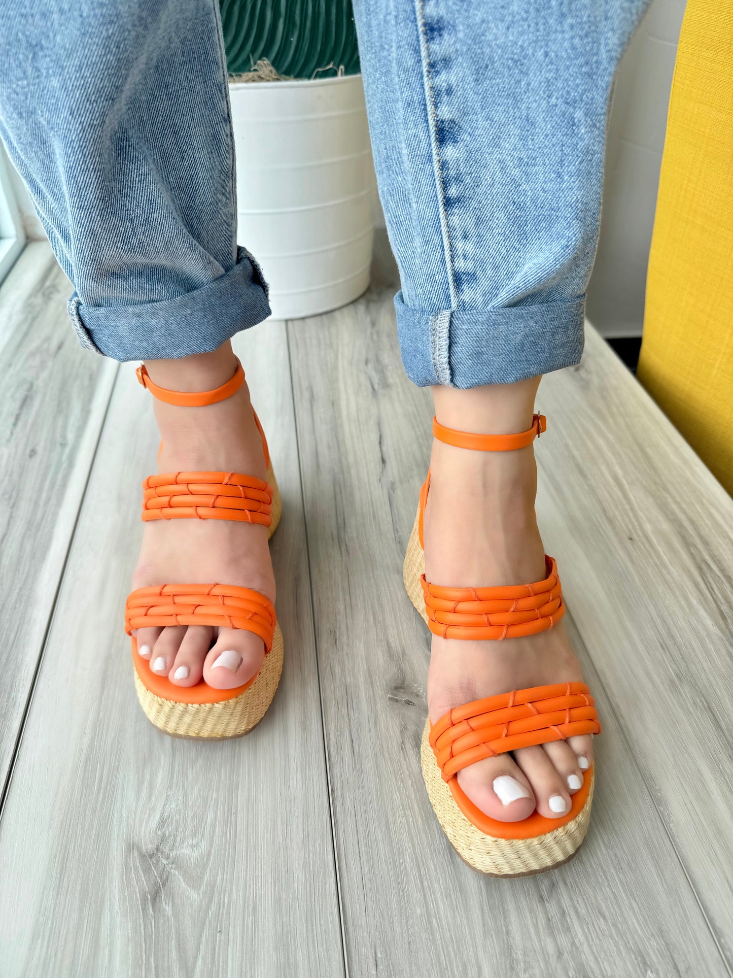 Elena orange 5,6,7,9 - Stela The Shoetique