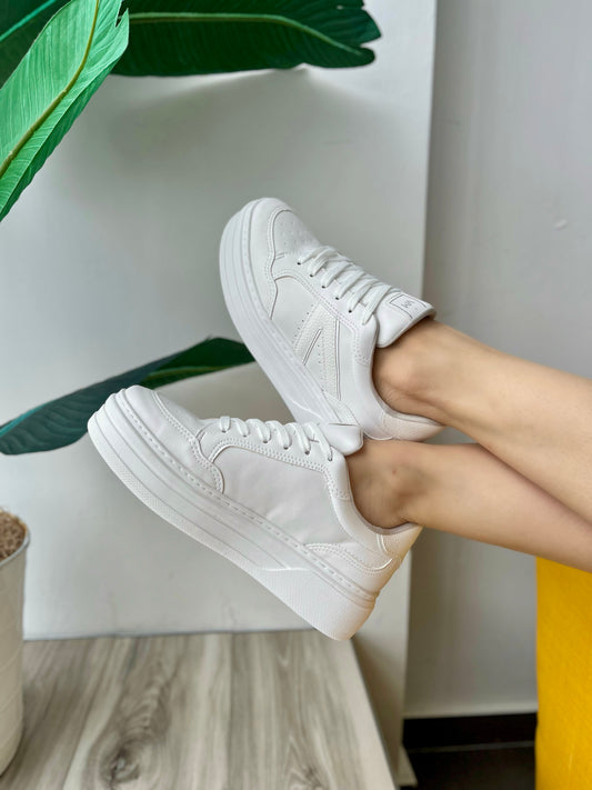Valentina white sneaker - Stela The Shoetique