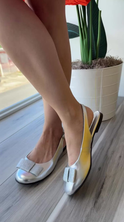 Rossie silver slingback 5,7,8