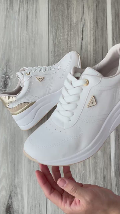Matilde white/gold sneaker