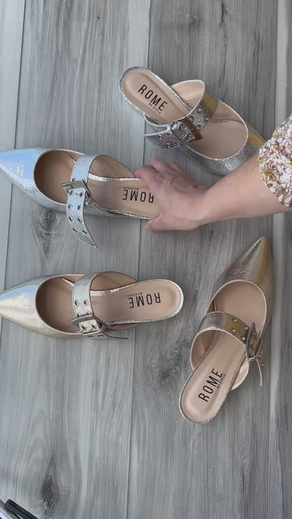 Brie silver mule 7,11